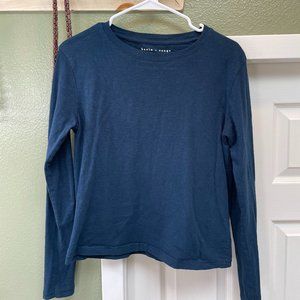 BASIN & RANGE Blue Long Sleeve Shirt, Size S